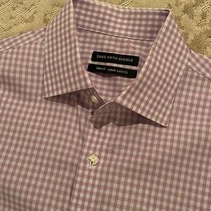 Saks 5th Avenue trim fit dress shirt 16- 34/35